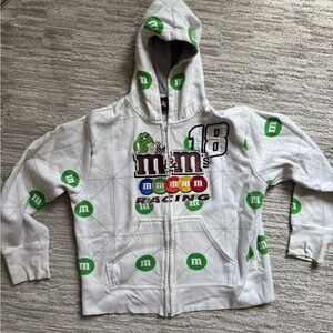 M&M's Vintage Hoodie - White and Green Madison Beer inspired